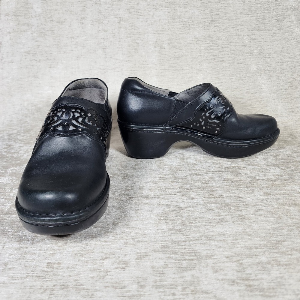Ariat Tambour Women's Clogs Sz 8 Black Leather Mules Studded Western Slip On